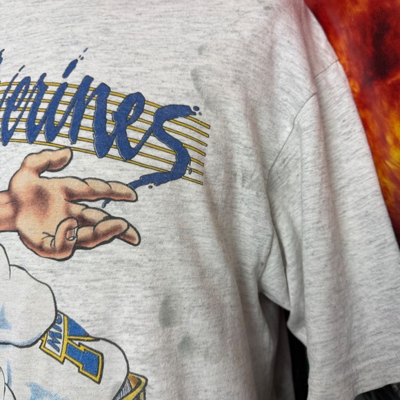 Vintage 90s Michigan Wolverines NCAA College Basketball Shirt Xplosion Tee Sz XL - Picture 4 of 9